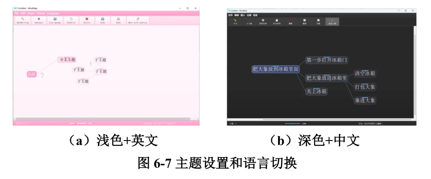MindMap 浅色深色主题与中英文界面